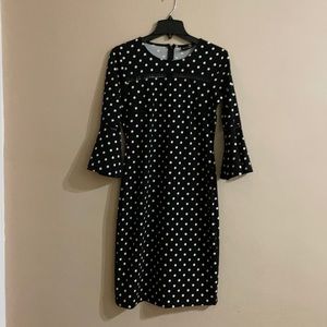 Black and white polka dot dress